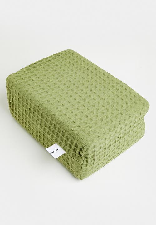 Sixth Floor - Mesa Cotton Waffle Duvet Cover Set - Sage