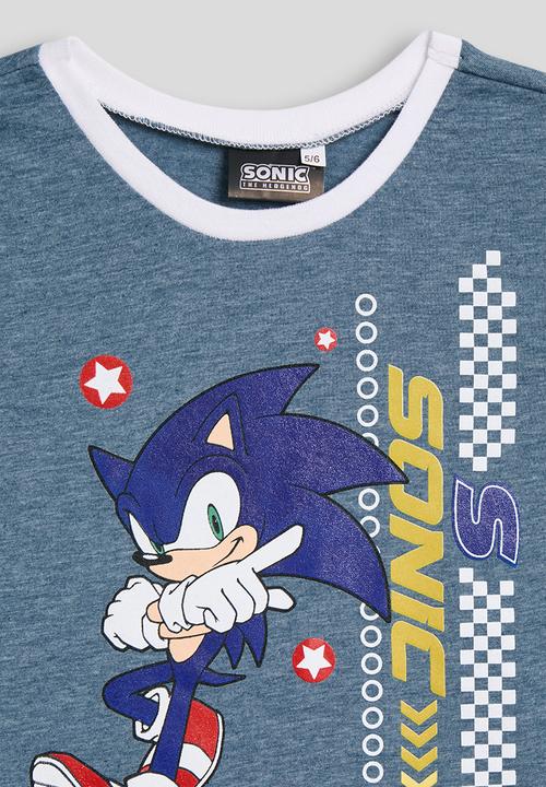 Pop Candy - Sonic The Hedgehog tee - blue melange