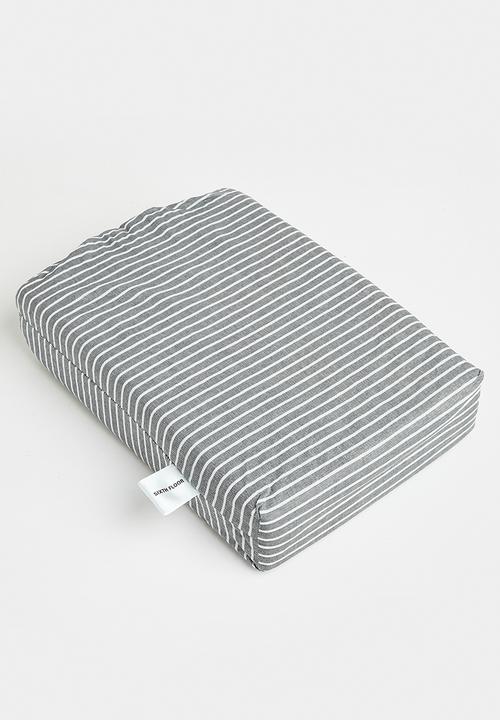 Sixth Floor - Slate Cotton Yarn Dye Stripe Duvet Cover - Grey