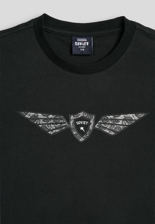SOVIET - Boys S/Slv Crew Neck Tee (Box Fit) - Black