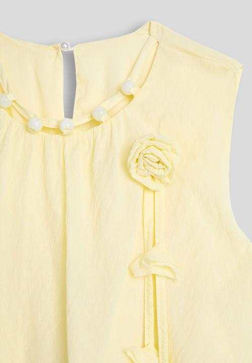 Pop Candy - Asymmetrical tier hem dress - light yellow
