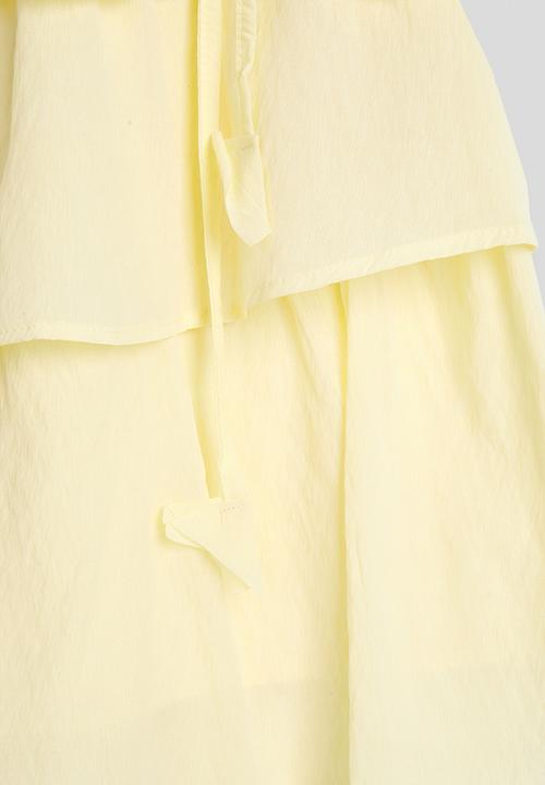Pop Candy - Asymmetrical tier hem dress - light yellow