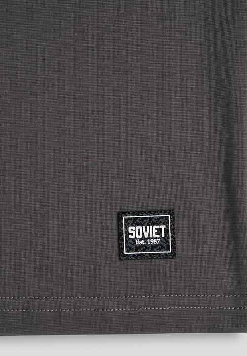 SOVIET - Boys S/Slv Crew Neck Tee (Box Fit) - Anthracite