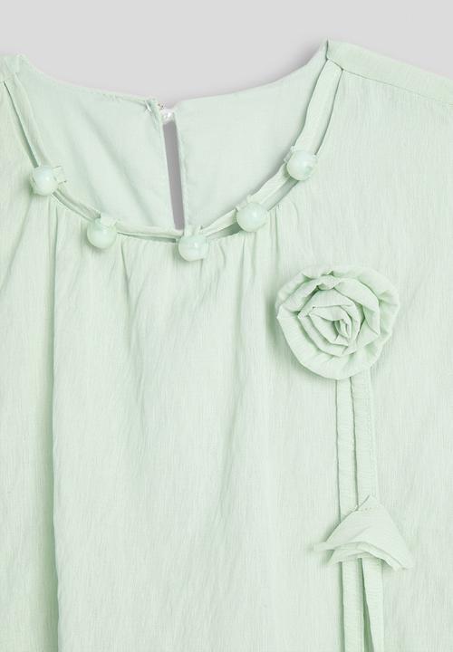 Pop Candy - Asymmetrical tier hem dress - light sage