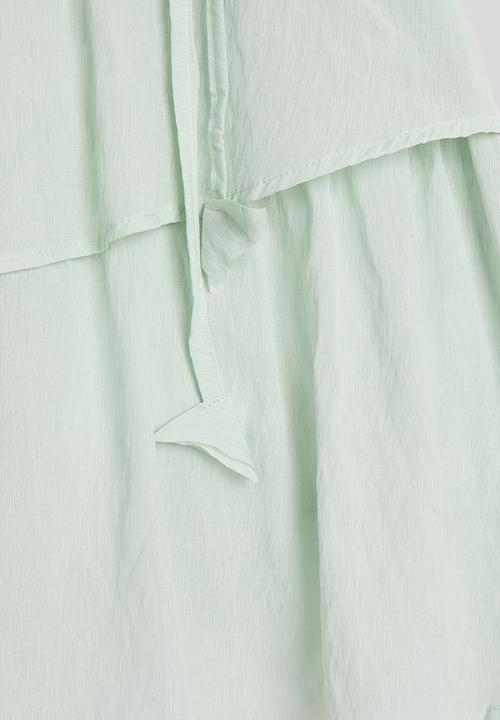 Pop Candy - Asymmetrical tier hem dress - light sage