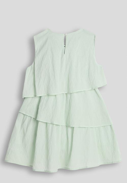 Pop Candy - Asymmetrical tier hem dress - light sage