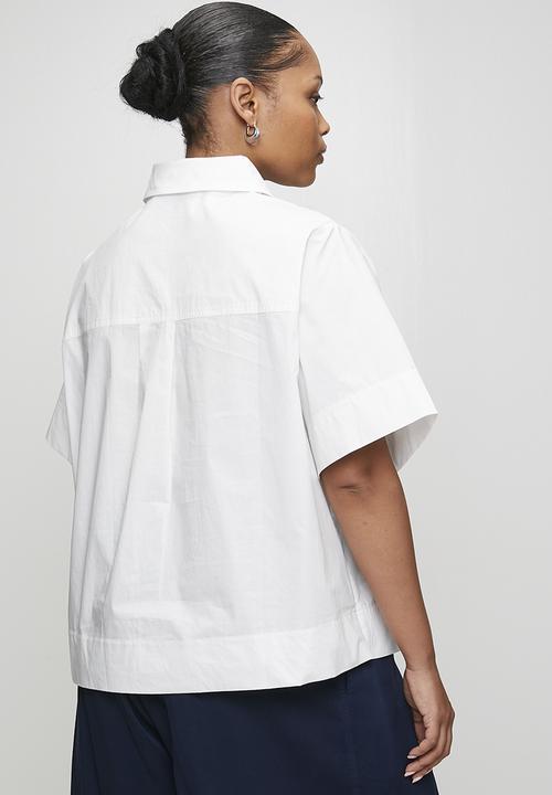 Me&B - Plus Big Pocket Shirt - Milk