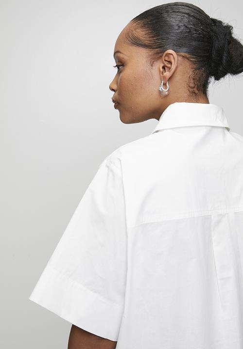 Me&B - Plus Big Pocket Shirt - Milk