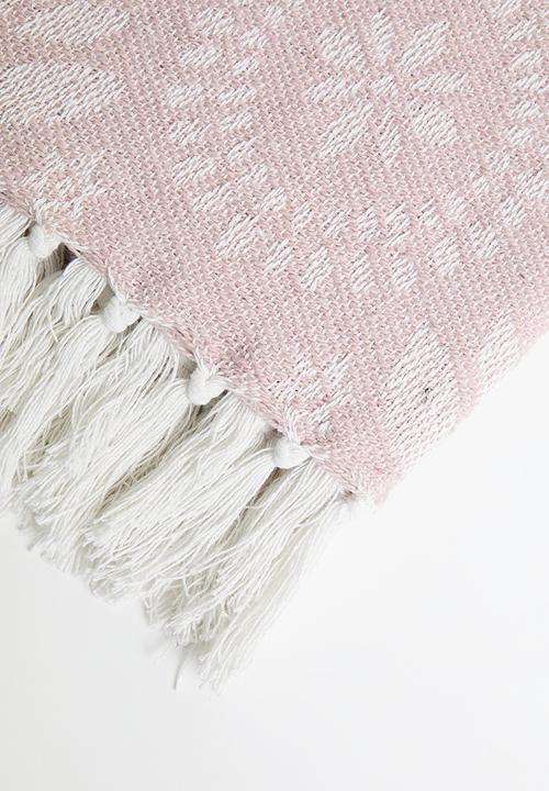 H&S - Floral Cotton Throw - Pink