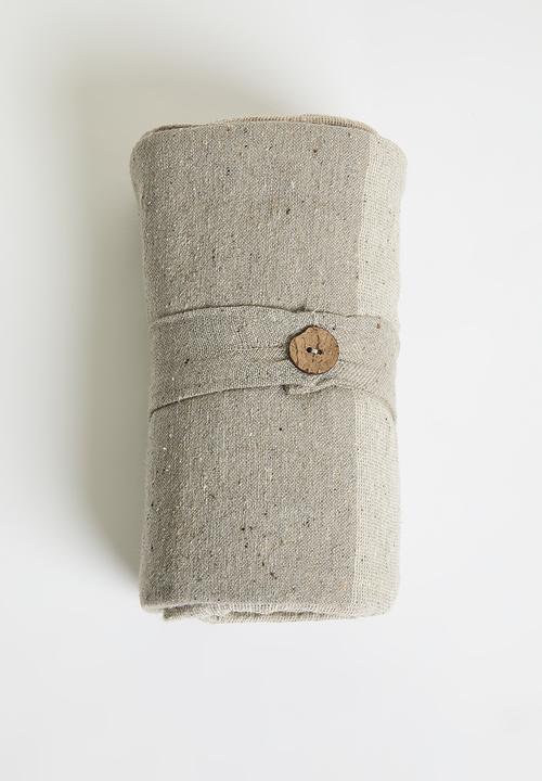 H&S - Cotton Melange Blanket - Natural