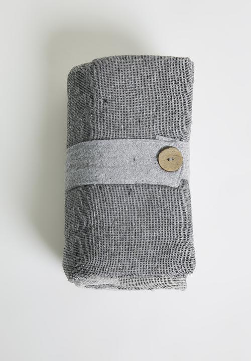 H&S - Cotton Melange Blanket - Grey