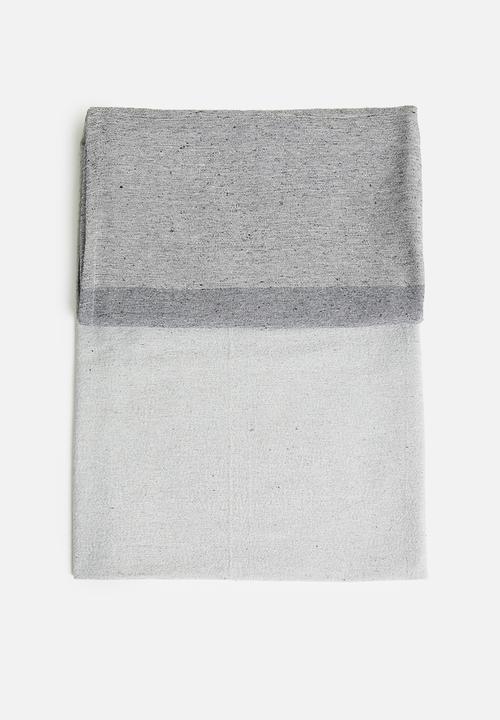 H&S - Cotton Melange Blanket - Grey