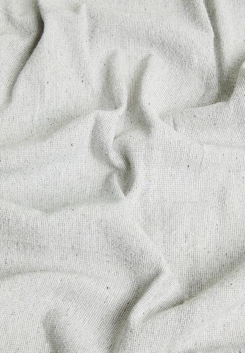 H&S - Cotton Melange Blanket - Grey
