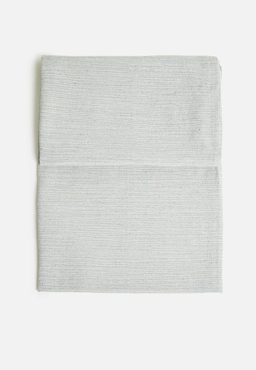 H&S - Cotton Striped Blanket - Grey