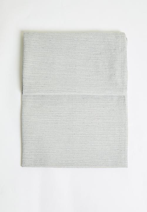 H&S - Cotton Striped Blanket - Grey