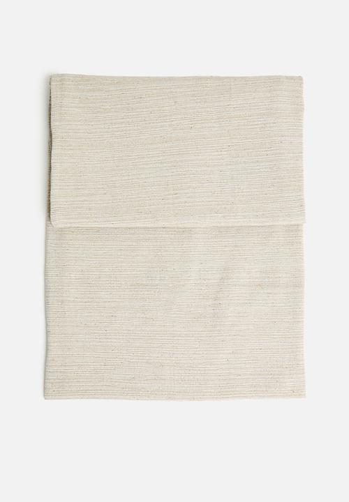 H&S - Cotton Striped Blanket - Natural