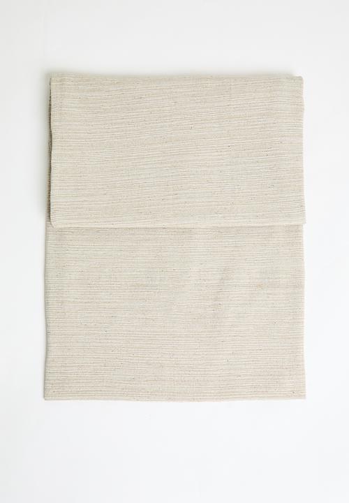 H&S - Cotton Striped Blanket - Natural