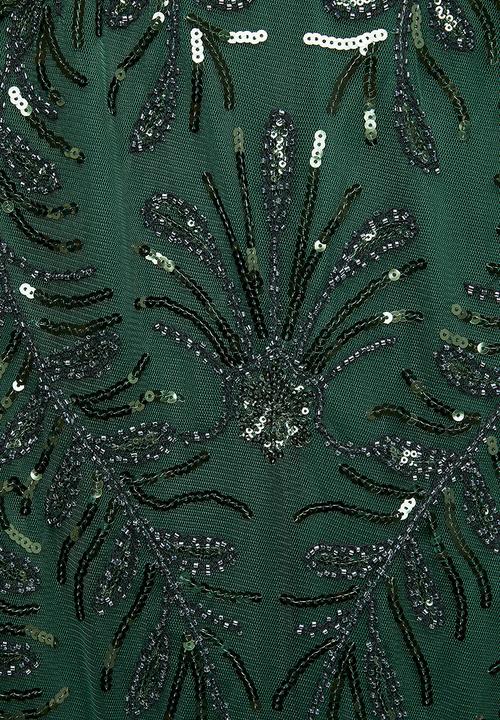Stella Morgan - Cap Sleeve Sequin Maxi Dress With Mermaid Hem - Emerald