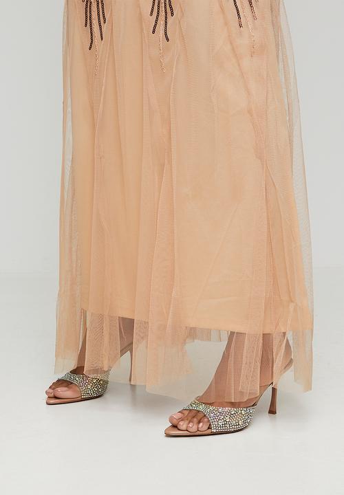 Stella Morgan - Cap Sleeve Sequin Maxi Dress With Mermaid Hem - Champagne
