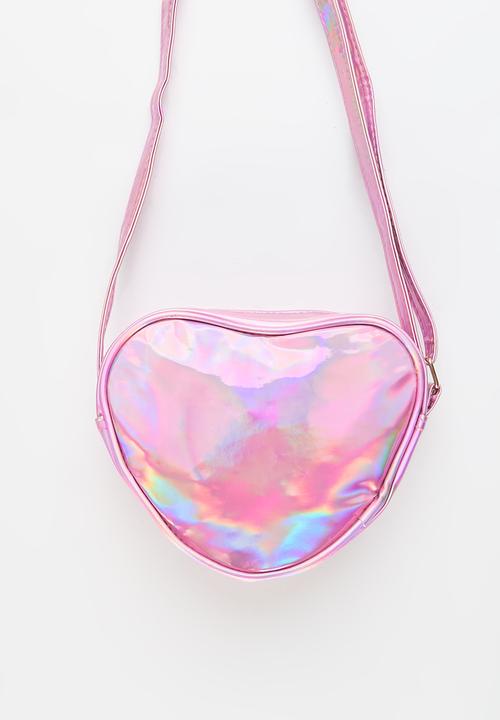 Pop Candy - Barbie Metallic Heart Sling Bag - pink