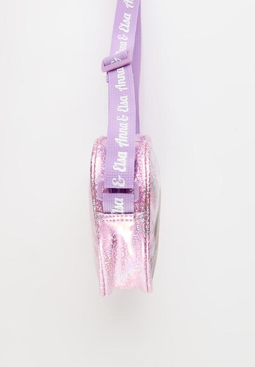 Pop Candy - Frozen Shimmer Heart Sling Bag - purple