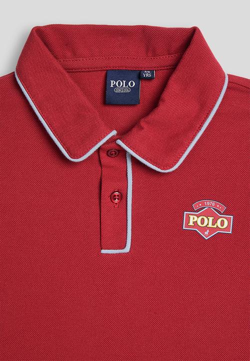 POLO - Boys Aron Short Sleeve Golfer - Dark Red