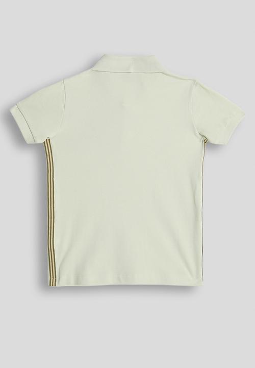 POLO - Boys Aakil Side Tape Short Sleeve Golfer - Grey