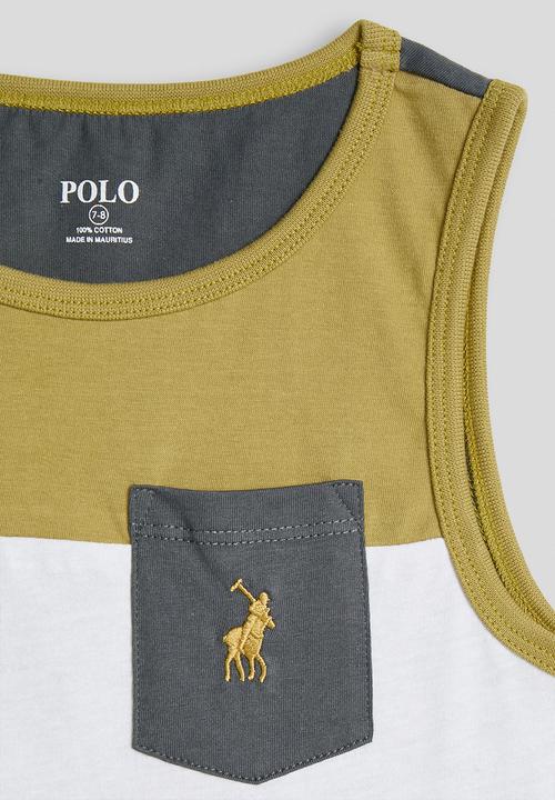 POLO - Boys Jude Colour Blocked Vest - Gunmetal