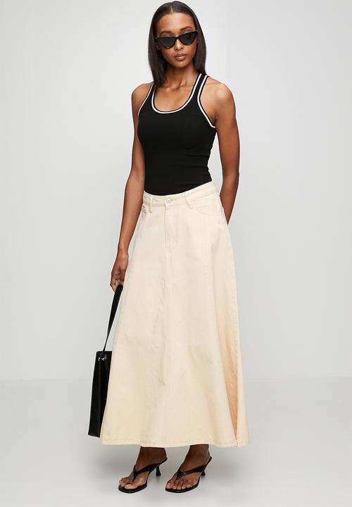 POLO - Wmn Yara Denim Skirt - Stone Wash