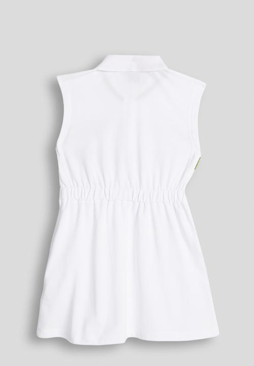 POLO - Girls Nandi Printed Stripe Dress - White