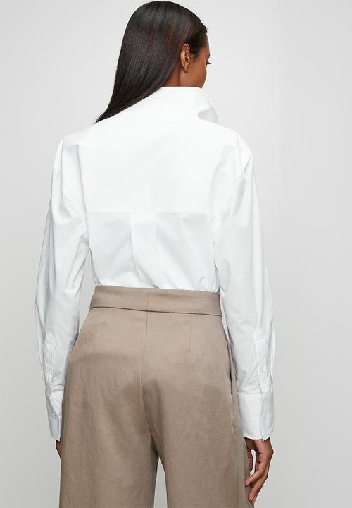 POLO - Wmn Camilla Ls Relaxed Shirt - White
