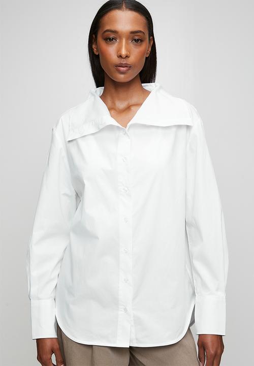 POLO - Wmn Camilla Ls Relaxed Shirt - White