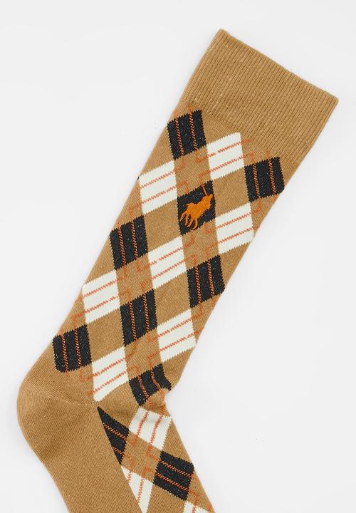 POLO - Retro Diamond Sock - Camel Multi