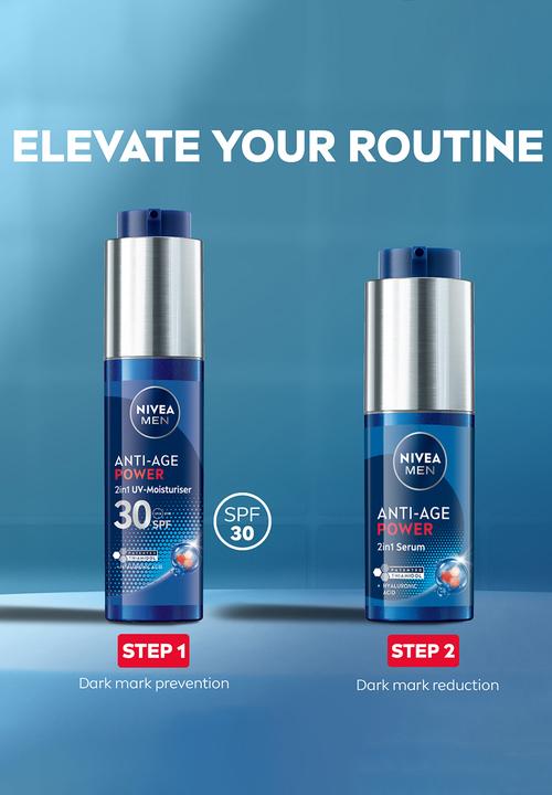 Nivea - MEN Anti-Age Power 2in1  Anti-Dark Mark & Anti-Wrinkle Face Serum - 30ml