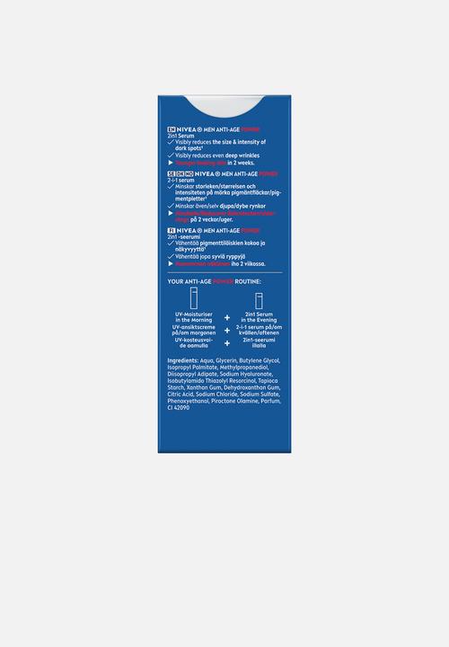 Nivea - MEN Anti-Age Power 2in1  Anti-Dark Mark & Anti-Wrinkle Face Serum - 30ml