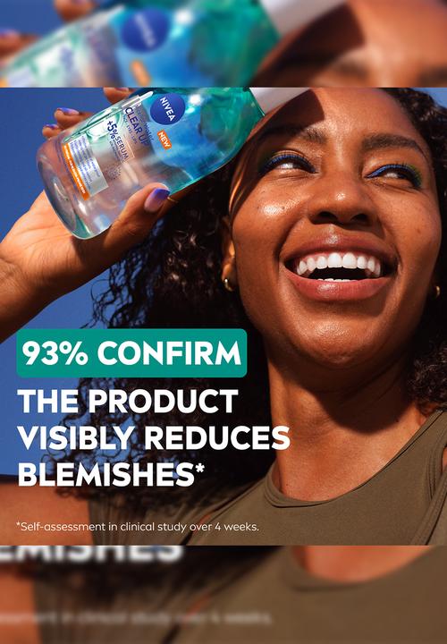 Nivea - Clear Up Face Micellar Water 5% Serum Effective Make-up & SPF filters Removal - 400ml