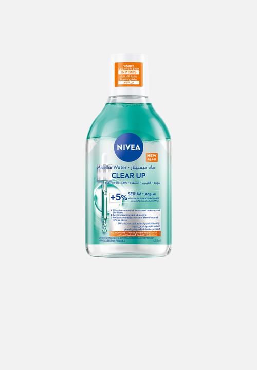Nivea - Clear Up Face Micellar Water 5% Serum Effective Make-up & SPF filters Removal - 400ml