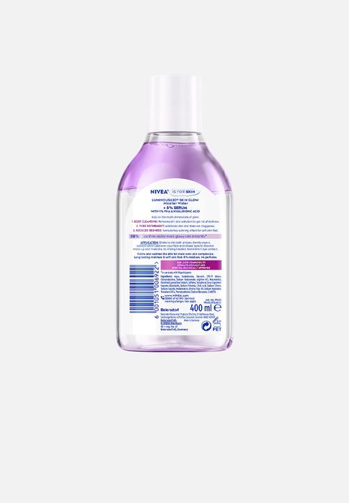 Nivea - LUMINOUS630 Skin Glow Micellar Water Effective Make-up Remover - 400ml