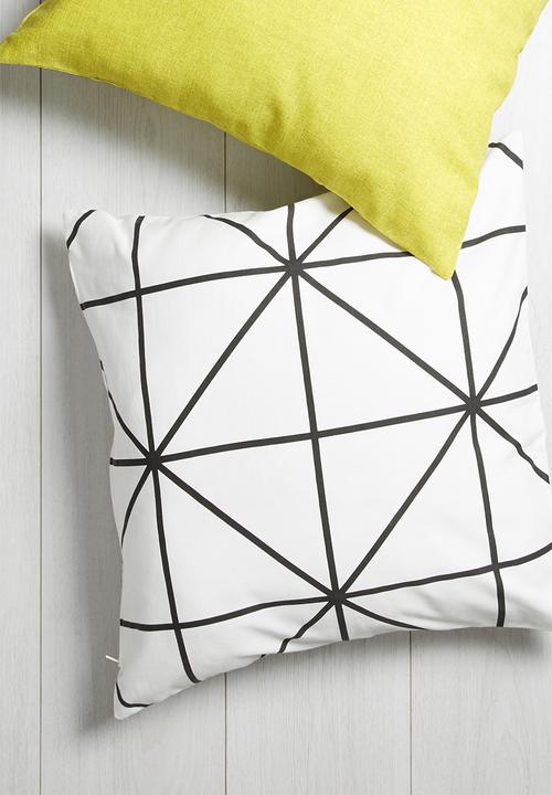 Sixth Floor - Diamond cushion cover - black