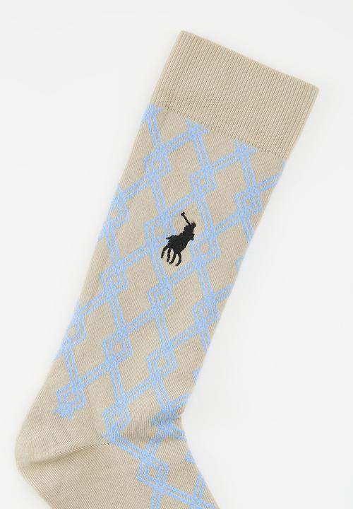POLO - Interlock Pattern Sock - Stone Multi