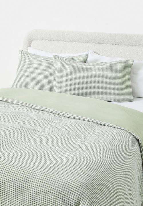 Sixth Floor - Nap Waffle Weave Duvet Set Sage
