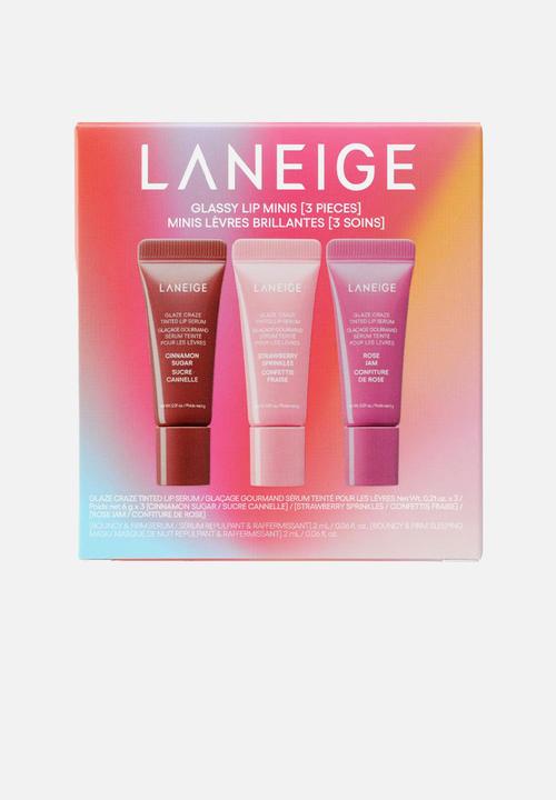 Laneige - Glassy Lip Minis 3 Pc. Glaze Craze Tinted Peptide Lip Serum Gift Set
