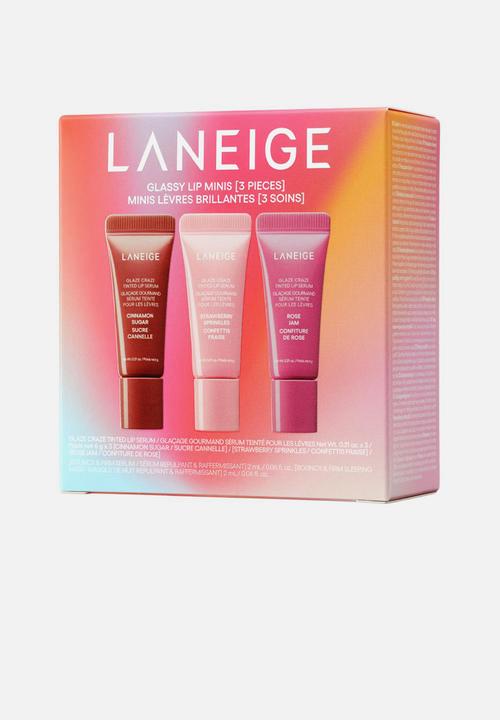 Laneige - Glassy Lip Minis 3 Pc. Glaze Craze Tinted Peptide Lip Serum Gift Set