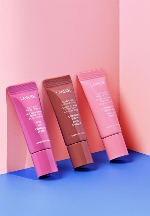 Laneige - Glassy Lip Minis 3 Pc. Glaze Craze Tinted Peptide Lip Serum Gift Set