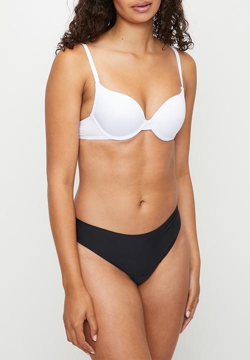 KANGOL - 3pk t-shirt bra mf with branded elastic straps - mocha/white/black