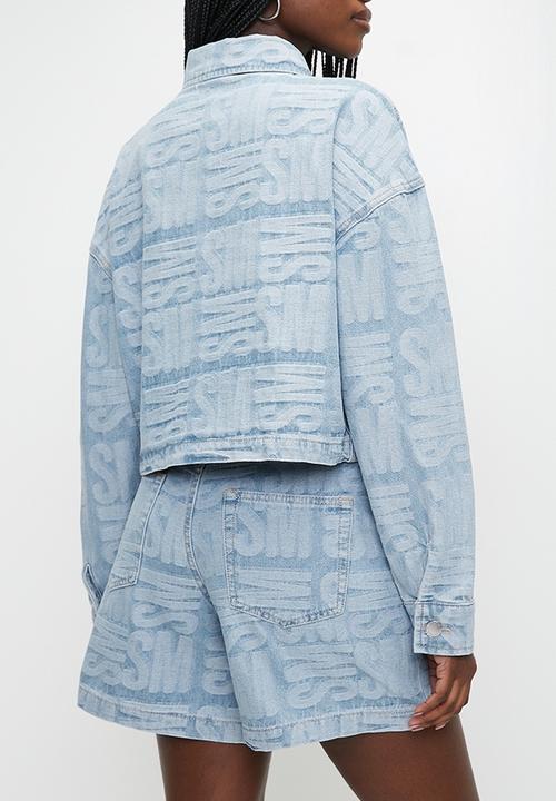 Steve Madden - Ladies Jayda Jacquard Denim Shacket - Light Blue