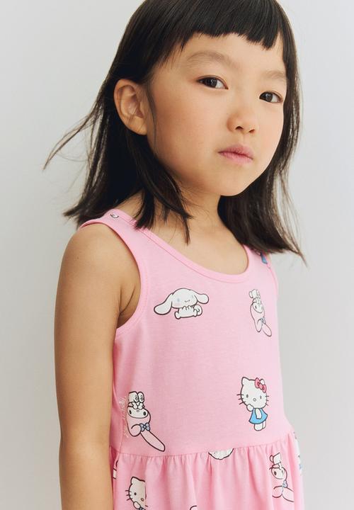 H&M - Printed cotton dress - pink/sanrio