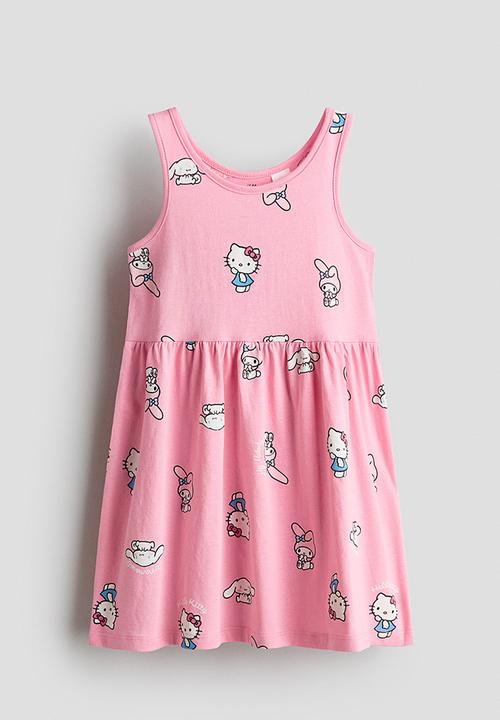 H&M - Printed cotton dress - pink/sanrio