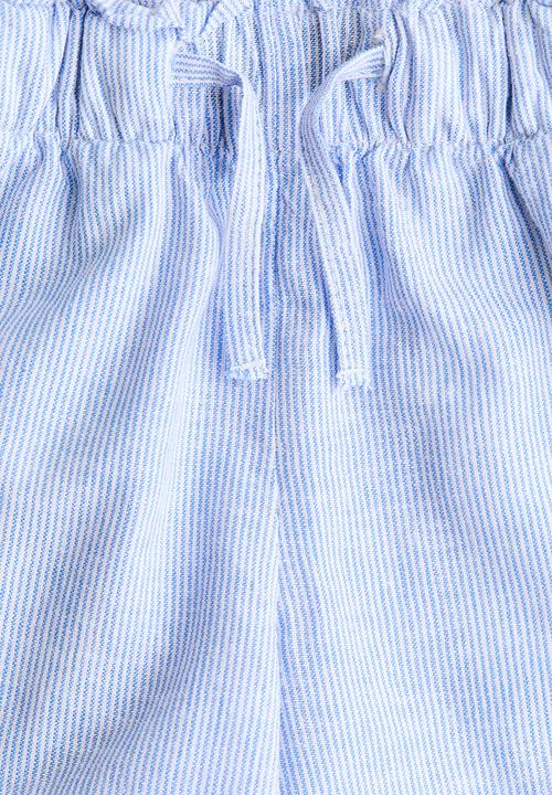 H&M - Linen-blend shorts - blue/striped