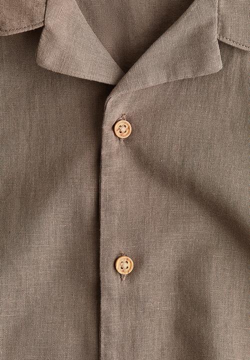 H&M - Linen-blend resort shirt - mole